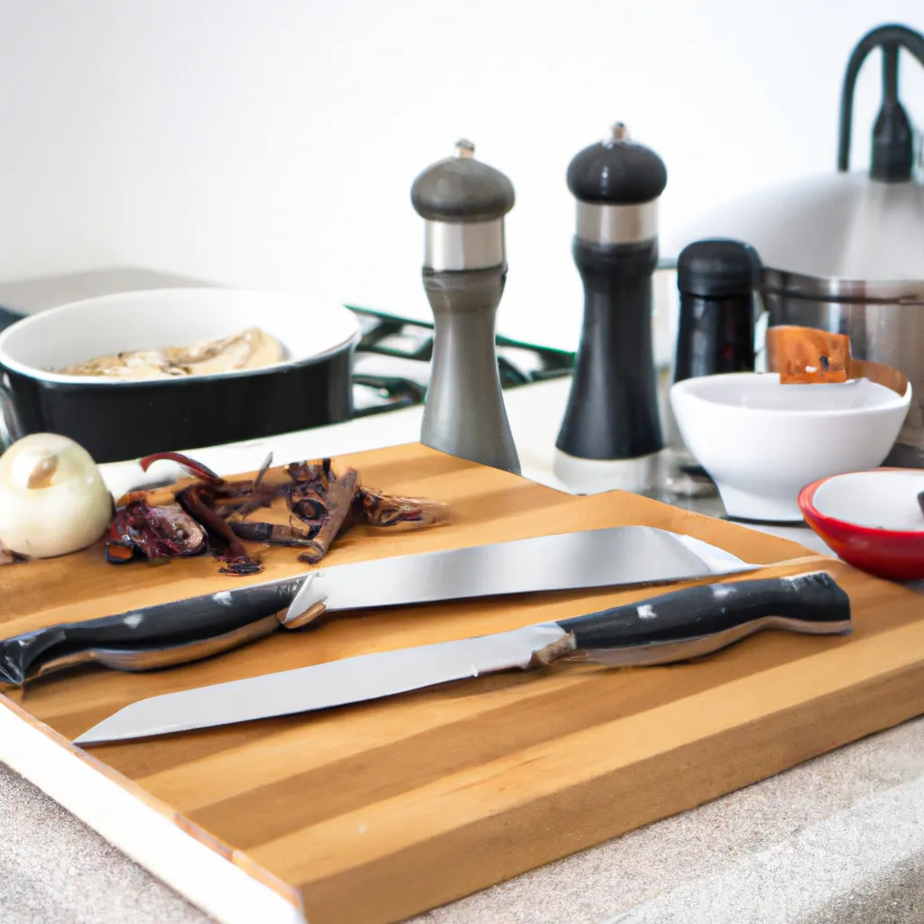 Utensilios para arroz con champiñones: Sartén ancho o cazuela, Cuchillo afilado, Tabla de cortar