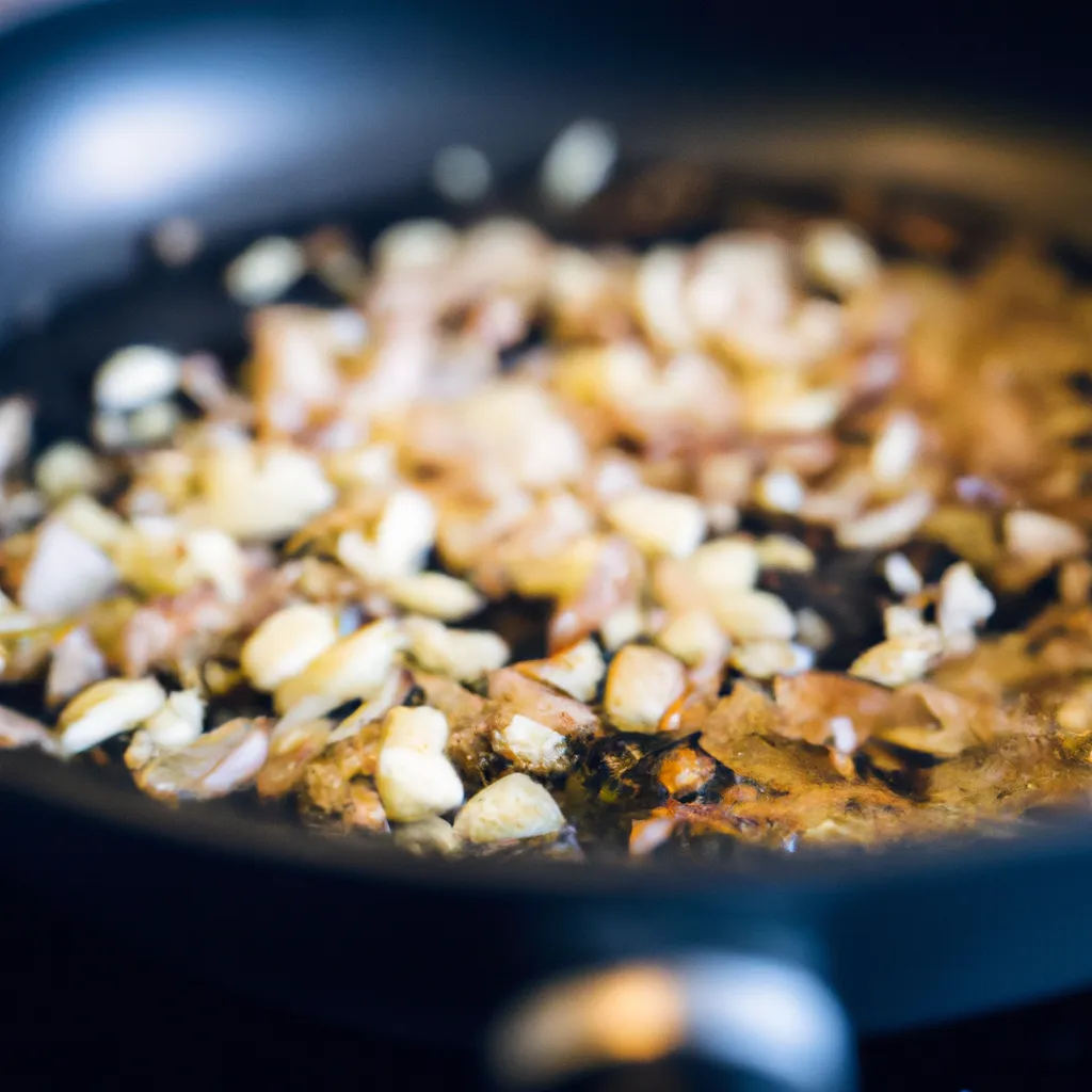 Paso 1 de la receta de arroz con espinacas y garbanzos: Sofríe la base aromática