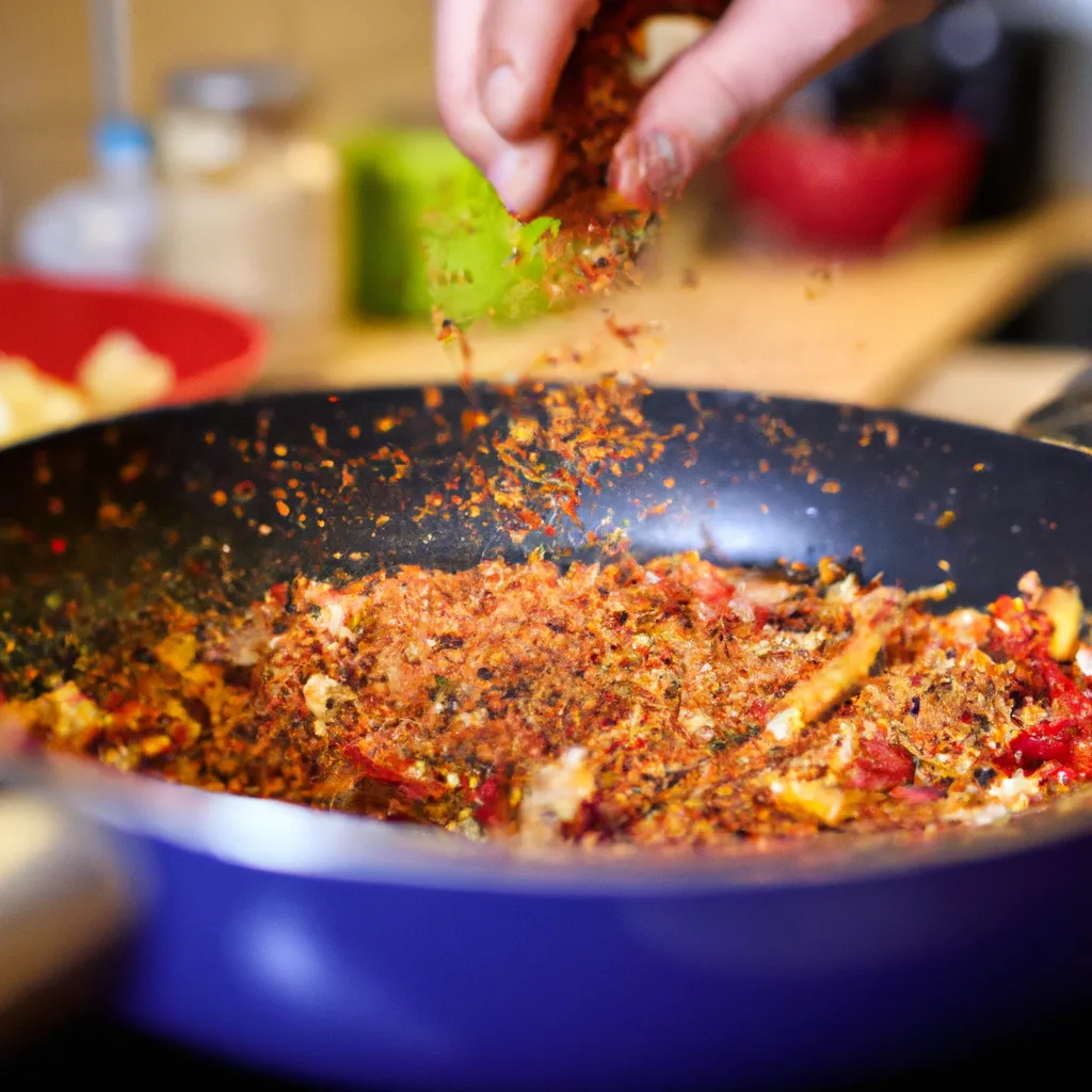 Paso 3 de la receta de arroz con espinacas y garbanzos: Aromatiza con comino y pimentón