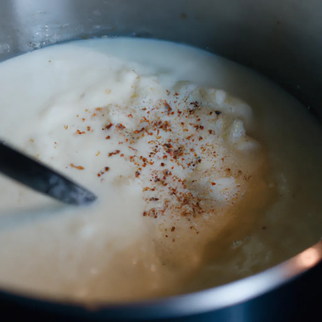 Paso 3 de la receta de arroz con leche vegano: Endulzado suave y vainilla