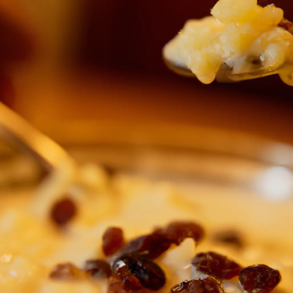 Paso 4 de la receta de arroz con leche vegano: Puesta a punto con pasas (opcional)