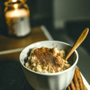 Paso 5 de la receta de arroz con leche vegano: Reposo para espesar y enfriarse