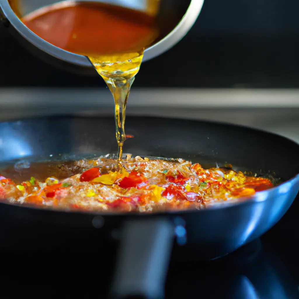 Paso 5 de la receta de arroz con verduras: Cocinar con caldo y tomate