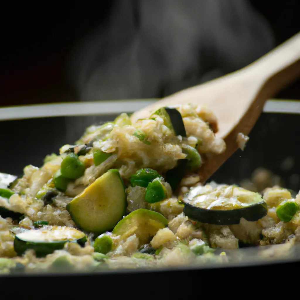 Paso 6 de la receta de arroz con verduras: Incorporar verduras tiernas