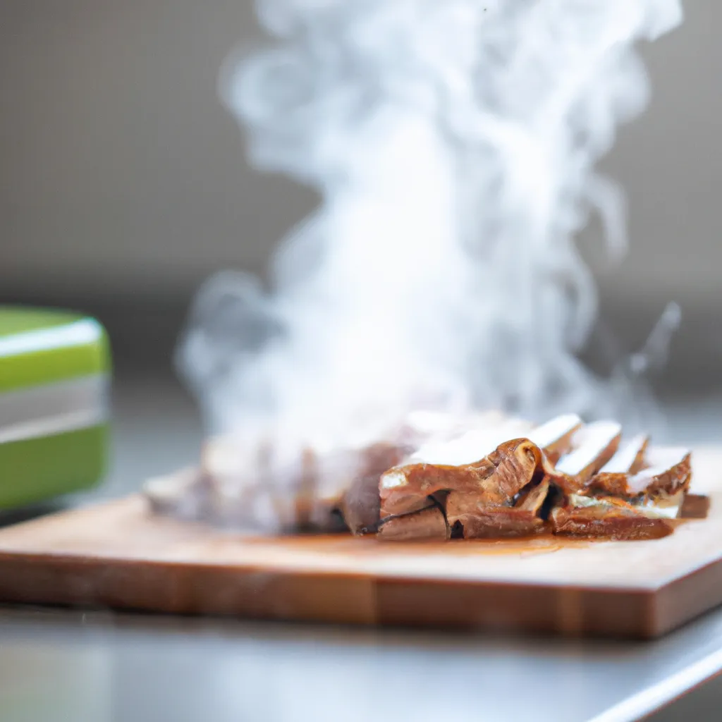 Paso 1 de la receta de bacon vegano: Cortar y cocer al vapor el tempeh