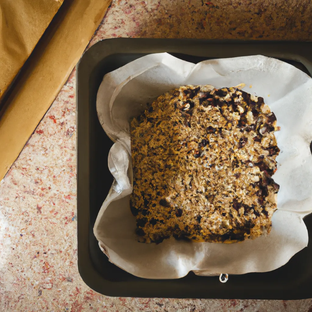 Paso 1 de la receta de barritas de avena caseras: Preparar el molde y ingredientes secos