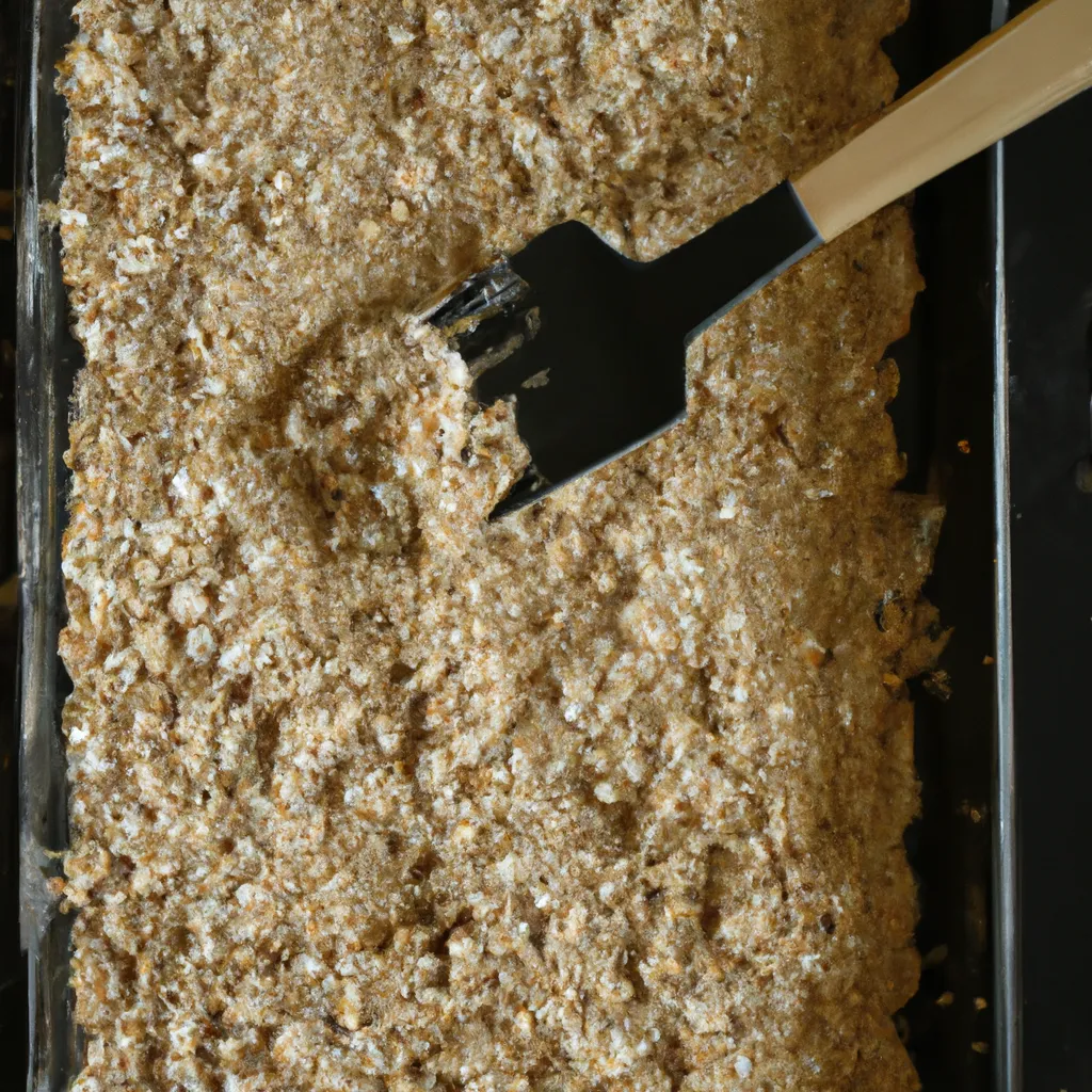 Paso 5 de la receta de barritas de avena caseras: Extender y alisar