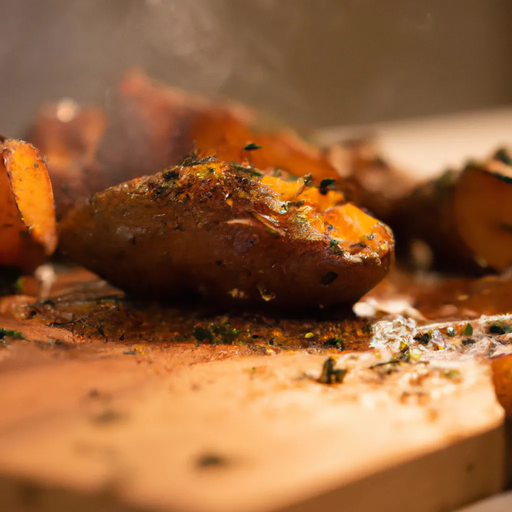 Paso 5 de la receta de batata al horno: Acabado y aroma