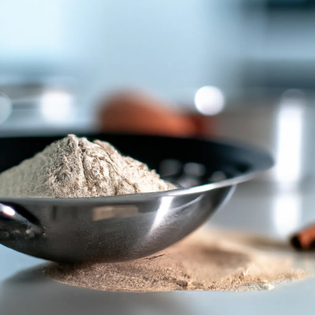Paso 2 de la receta de bizcocho de avena y manzana: Mezclar ingredientes secos