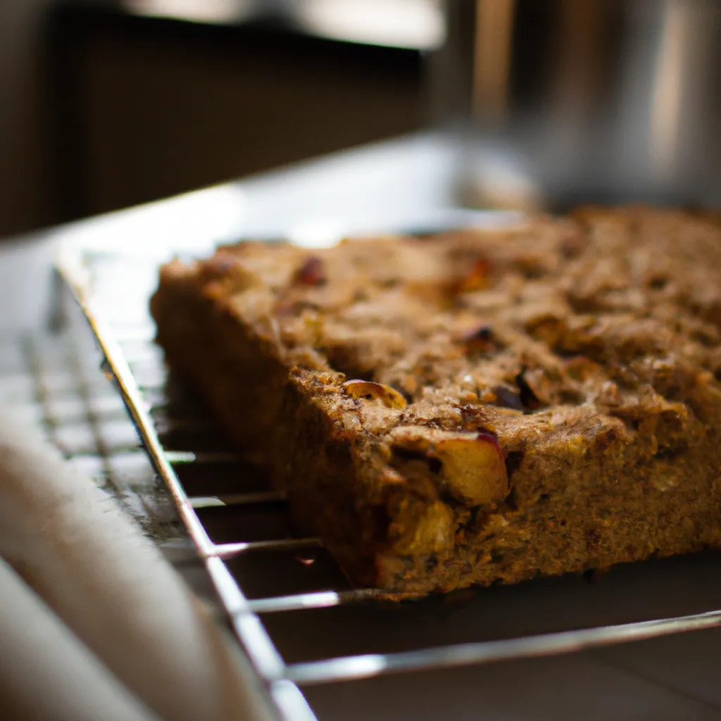 Paso 6 de la receta de bizcocho de avena y manzana: Enfriar, desmoldar y servir