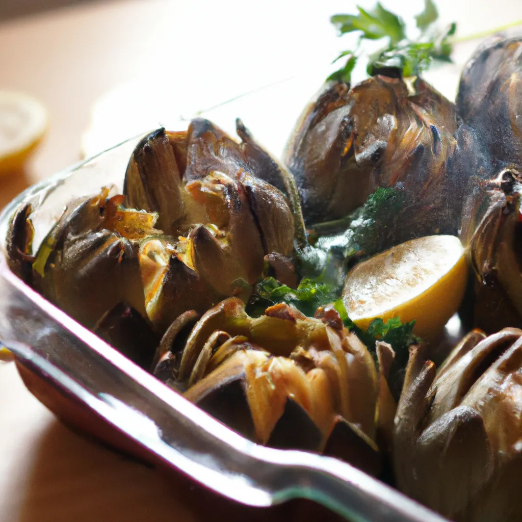 Paso 5 de la receta de alcachofas al horno: Descansar y aromatizar