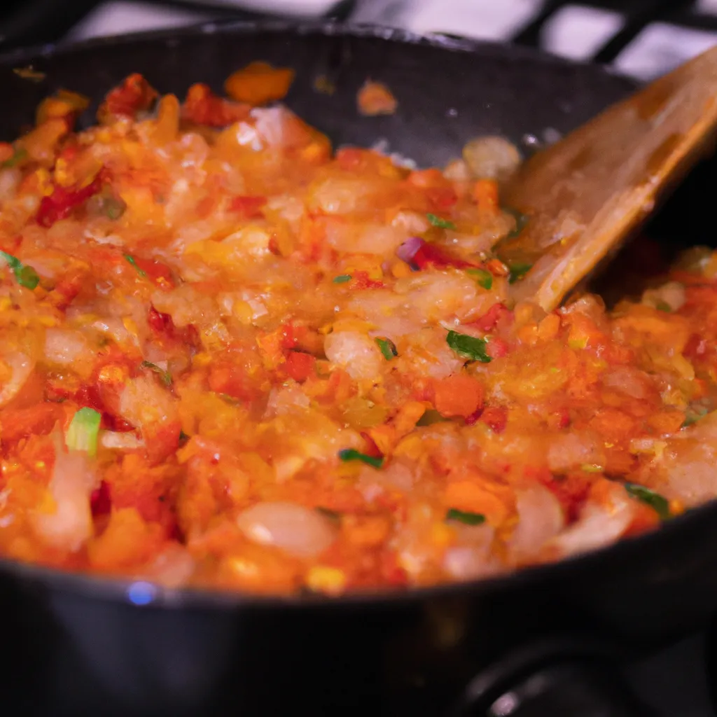 Paso 2 de la receta de alubias rojas estofadas: Sofrito aromático