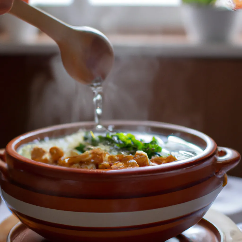 Paso 5 de la receta de arroz al horno vegano: Añadir caldo y preparar para hornear